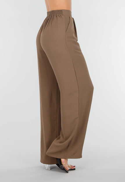 NEW151025 Linnenlook Broek Bruin