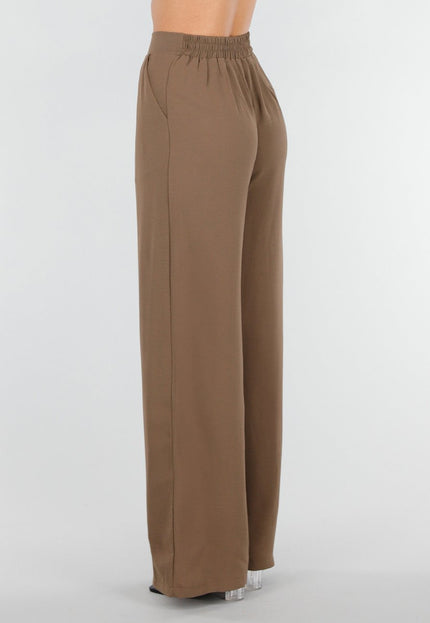 NEW151025 Linnenlook Broek Bruin