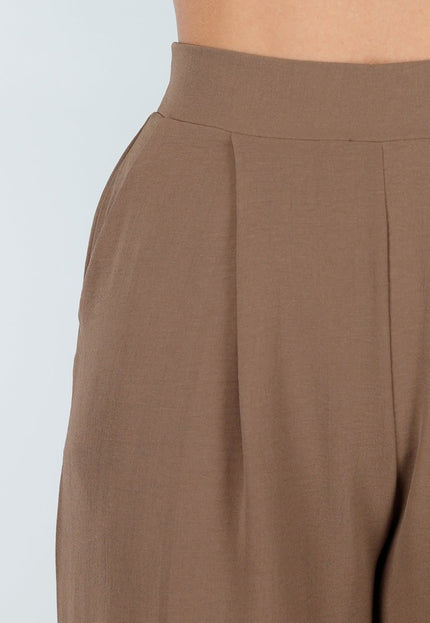 NEW151025 Linnenlook Broek Taupe