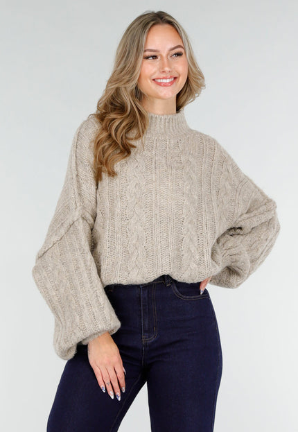 NEW151025 Oversized Beige Trui