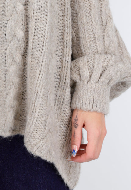 NEW151025 Oversized Beige Trui