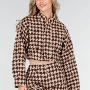 NEW151025 Pied-de-Poule Set met Kort Broekje