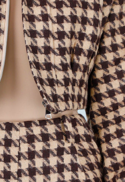 NEW151025 Pied-de-Poule Set met Kort Broekje