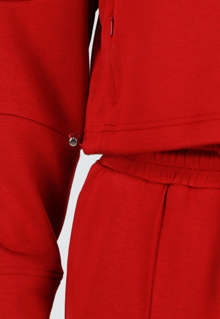 NEW151025 Rode Halve Zip Trui