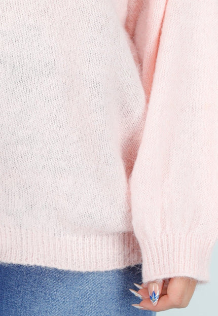 NEW151025 Roze Off Shoulder Trui