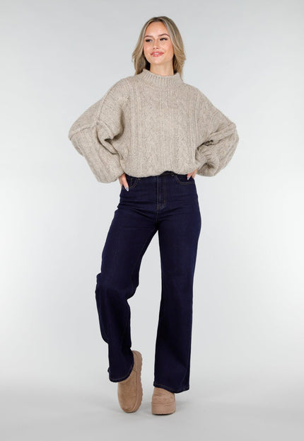 NEW151025 Oversized Beige Trui