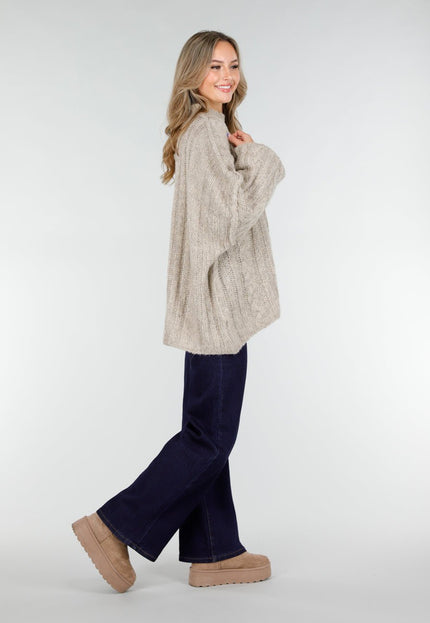 NEW151025 Oversized Beige Trui