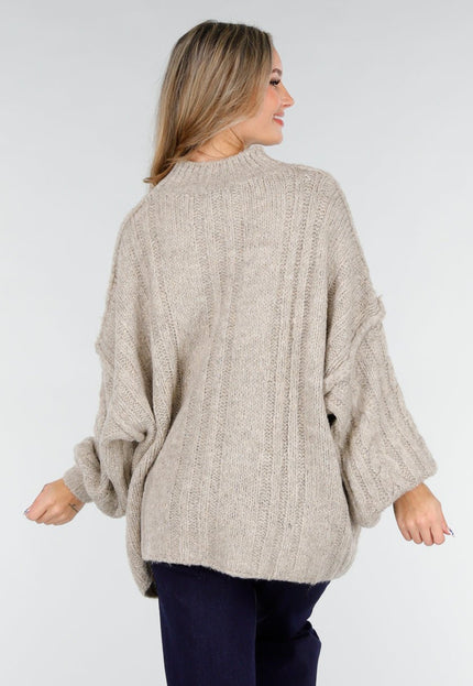 NEW151025 Oversized Beige Trui