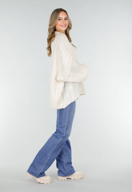 NEW151025 Gebreide Trui Crème