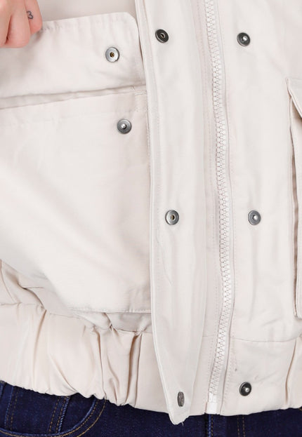 WINTER Beige Jas met Bontkraag