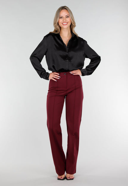 Zwarte Satijnen Blouse