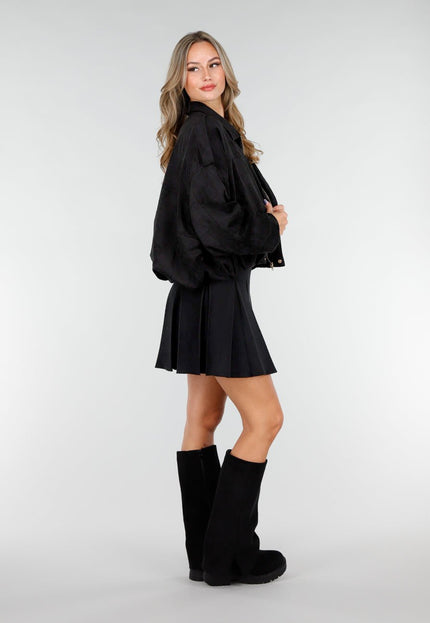 NEW151025 Zwarte Suèdelook Jasje