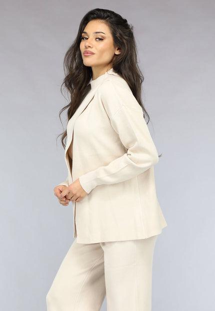 NEW1511 Zachte Beige Lounge Set met Overslag