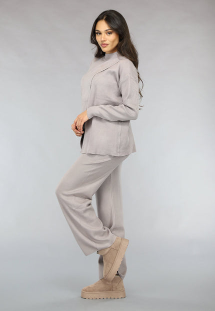 NEW1511 Zachte Taupe Lounge Set met Overslag