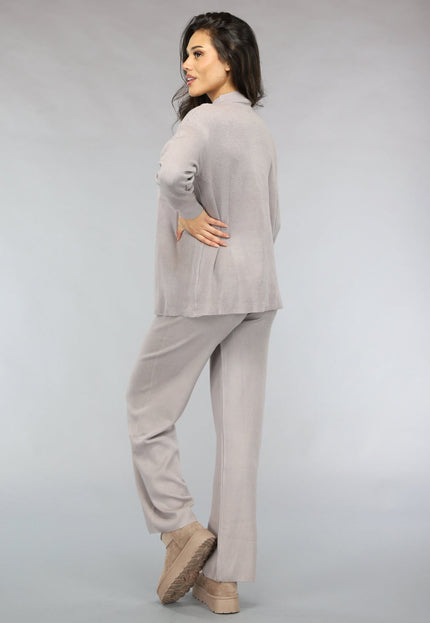NEW1511 Zachte Taupe Lounge Set met Overslag