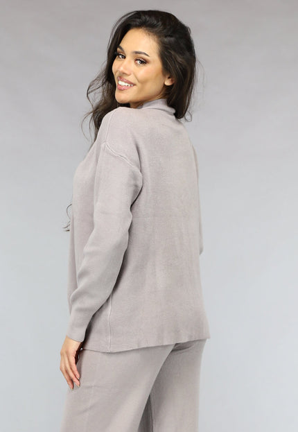 NEW1511 Zachte Taupe Lounge Set met Overslag