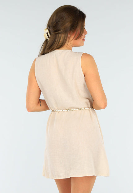 NEW1604 Goudkleurig Riempje met Ingeweven Wit Koord