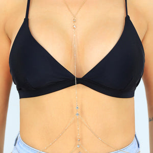 NEW1604 Goudkleurige Bodychain met Strass Detail