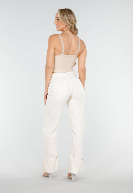 NEW160725 Beige Mesh Crop Top met Kant