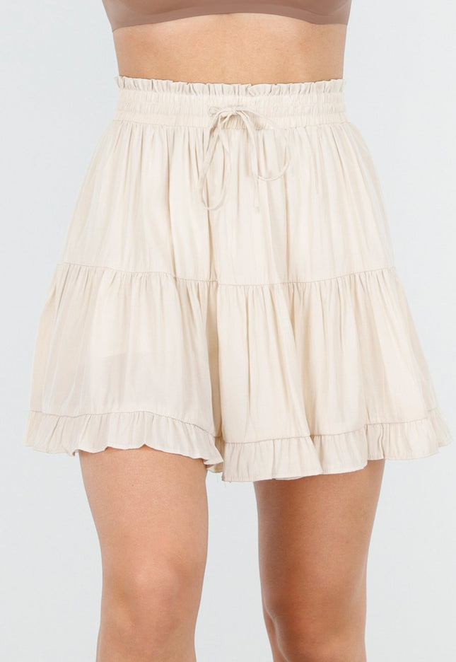 NEW160725 Beige Skort met Volants