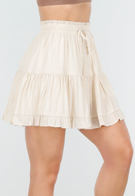 NEW160725 Beige Skort met Volants