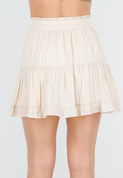 NEW160725 Beige Skort met Volants