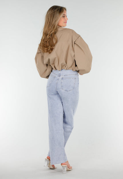 NEW160725 Camelkleurige Korte Trench Coat