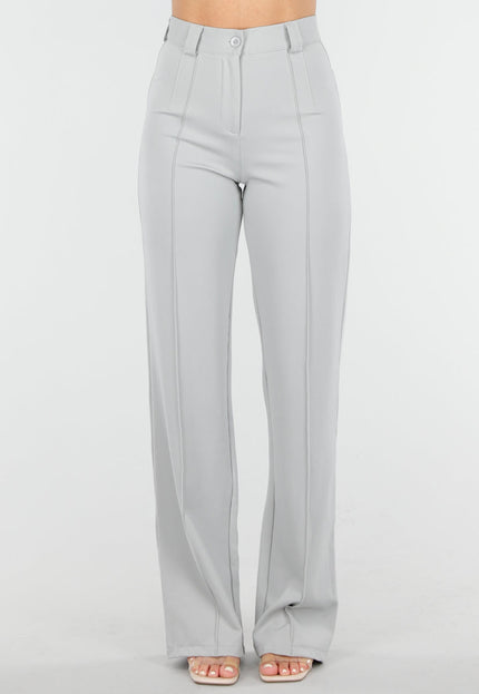 NEW160725 Lichtgrijze Pantalon Stretch