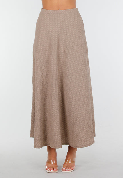 NEW160725 Taupe Halter Maxi Set