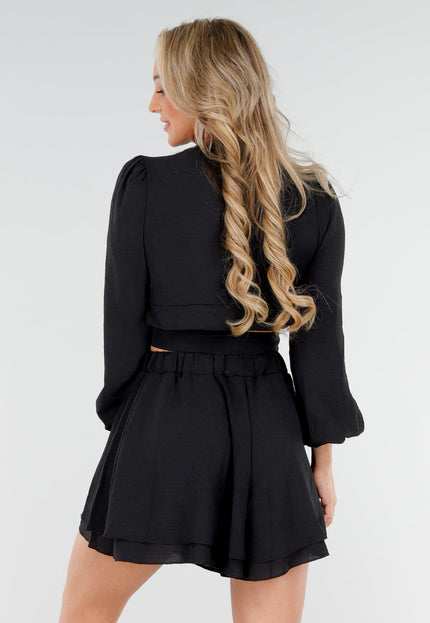 NEW160725 Zwarte Linnenlook Set