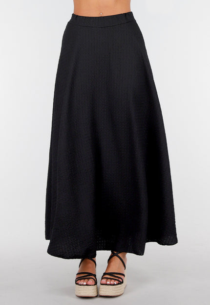 NEW160725 Zwarte V-Hals Maxi Set