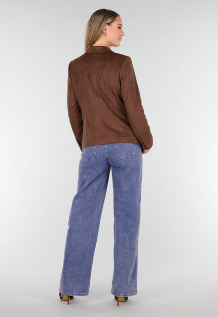 NEW160926 Bruine Suede Blazer