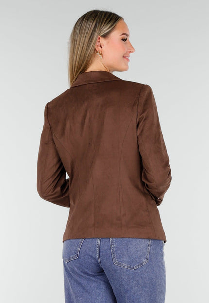 NEW160926 Bruine Suede Blazer
