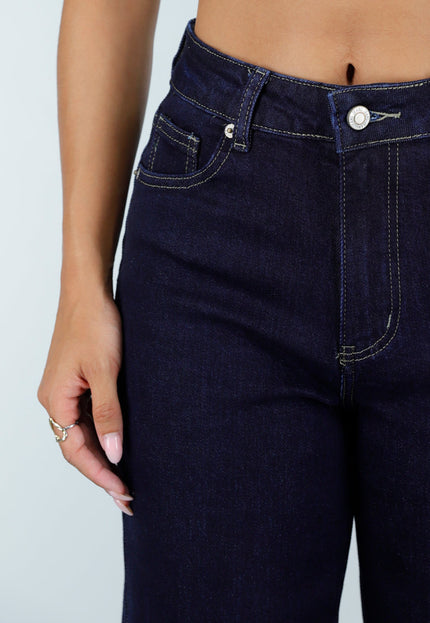 NEW160926 Donkerblauwe Wide Leg Jeans
