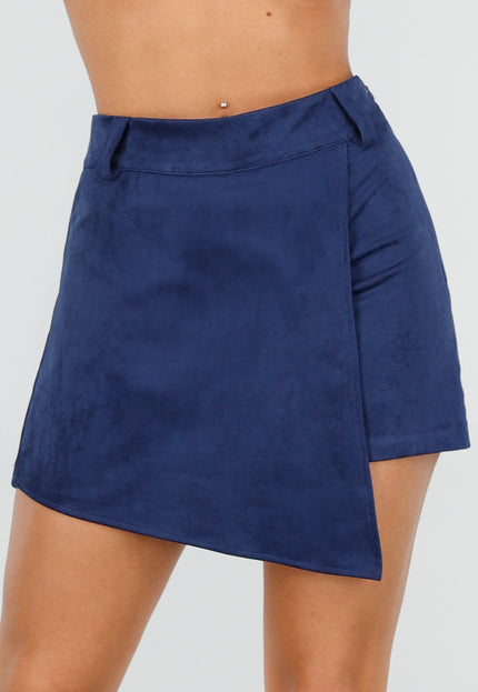 NEW160926 Navy Suède Look Skortje
