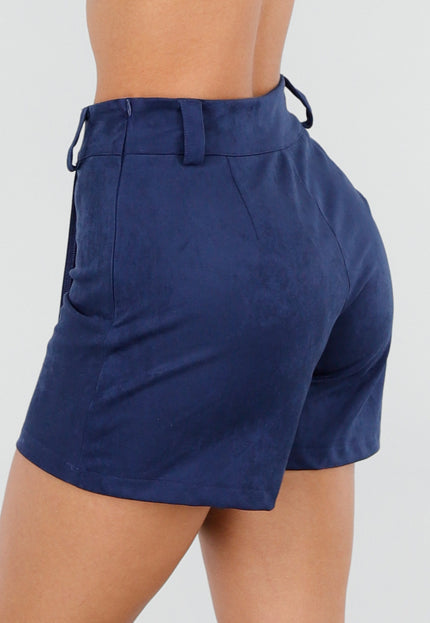 NEW160926 Navy Suède Look Skortje