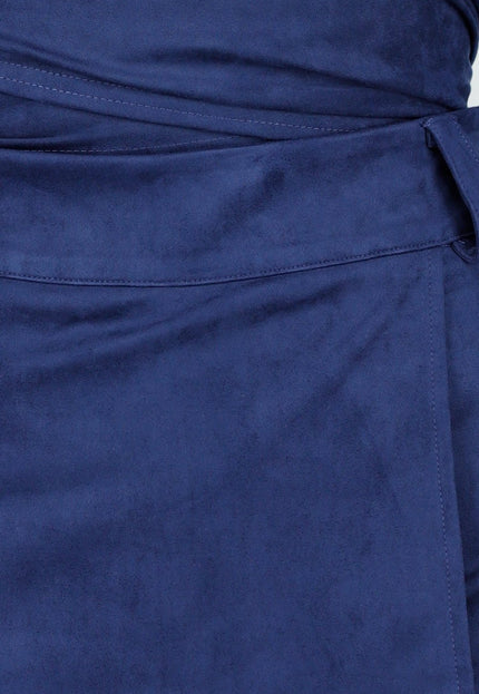 NEW160926 Navy Suède Look Skortje