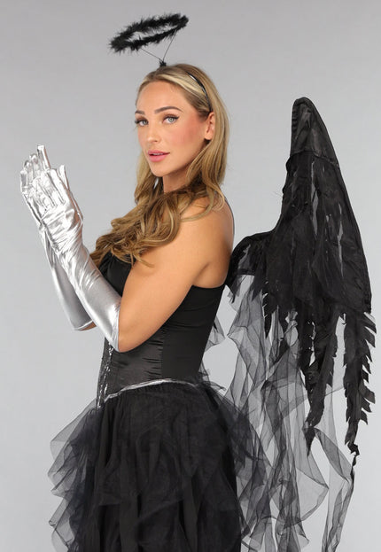 NEW1610 Lange Metallic Zilveren Handschoenen