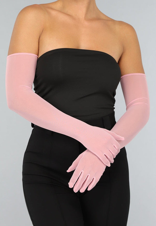 NEW1610 Lichtroze Mesh Handschoenen