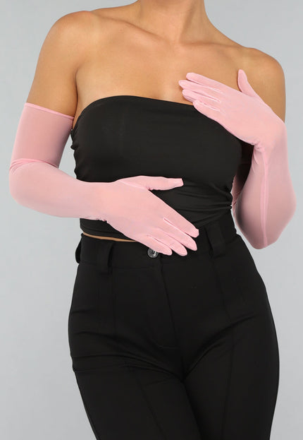 NEW1610 Lichtroze Mesh Handschoenen