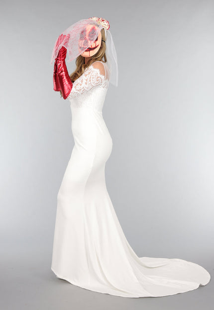 NEW1610 Rode Glimmende Gala Handschoenen