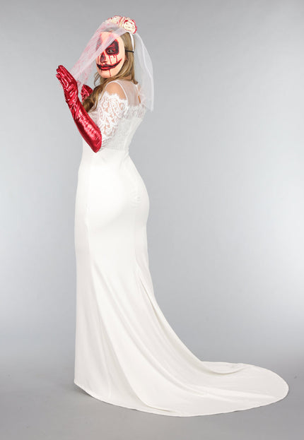 NEW1610 Rode Glimmende Gala Handschoenen