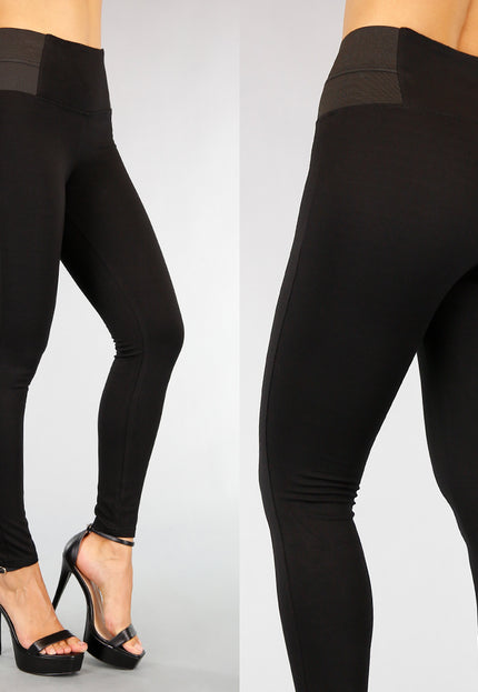 OP=OP.44.NL Zwarte Corrigerende High Waist Jegging met Elastische Band