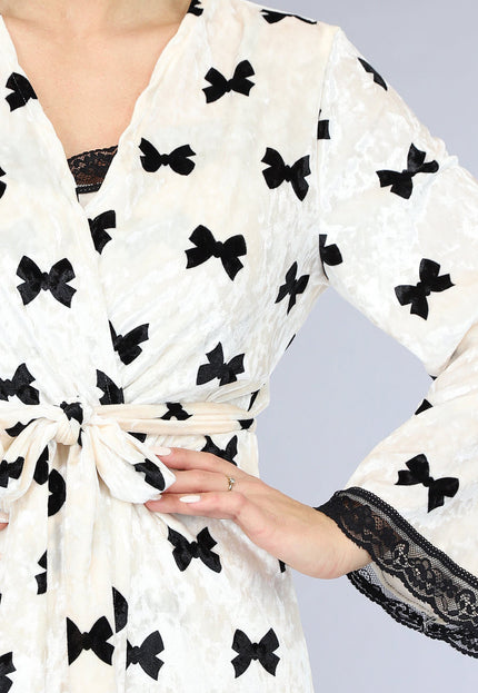 NEW1701 Korte Set met Slipdress en Kamerjas