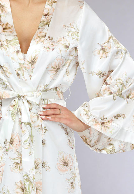 NEW1701 Lange Bridal Bloemenprint Kimono