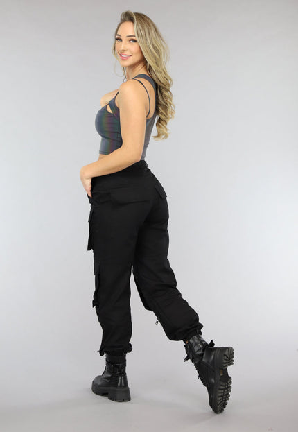 NEW1701 Reflecterende Crop Top met Uitsnede