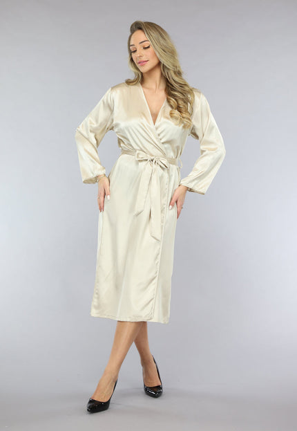 OP=OP.05.S Satijnen Bridal Kimono Lang in Ivory