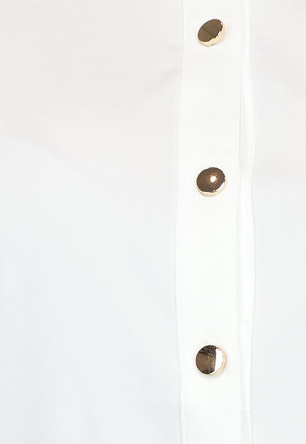 NEW1704 Elastische Witte Longsleeve Blouse