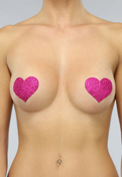 NEW1704 Glitterende Hartjes Tepelbedekkers