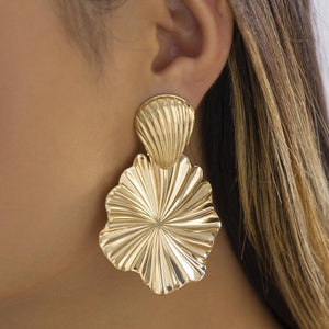 NEW1704 Gouden Oorbellen met Shell Look